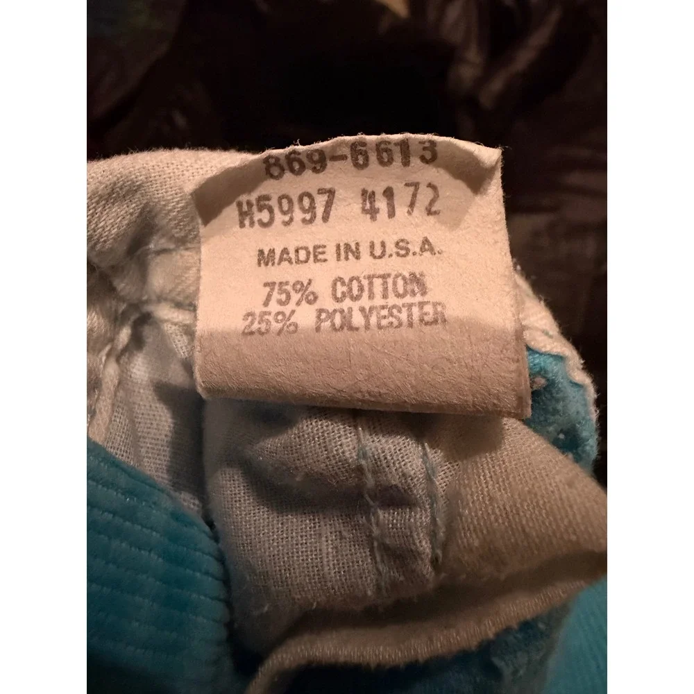 OshKosh B'Gosh Vintage 90s Corduroy Overalls Turquoise Toddler 2T Made in USA